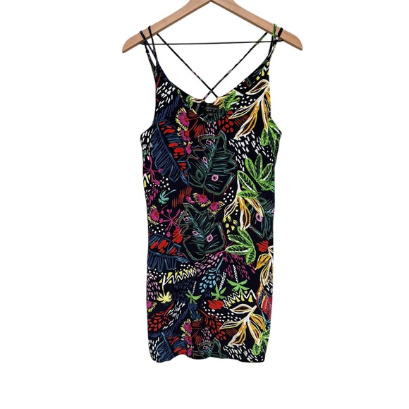 Topshop Dresses & Skirts - Topshop Tropical Jungle Print Summer Vacation Slip Mini‎ Dress- US Size 2